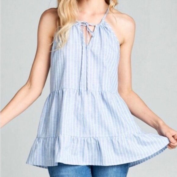 Caroline Peplum Ruffle Top - Picture 5 of 8